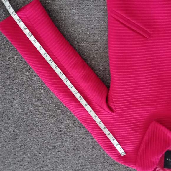 💓Talbots💓 - "Thinsulate" Fuchsia Wool Blend Ribbed Funnel Neck Coat - Picture 11 of 11